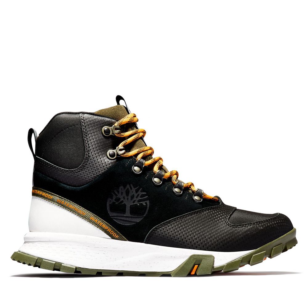 Botas de Caminhada Masculino - Timberland Garrison Trail Impermeavel Altas - LGCFQ1578 - Pretas/Verd